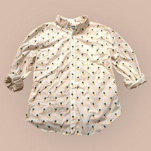 BONOBOS PINEAPPLE LONG SLEEVE COLLARED SHIRT (M)